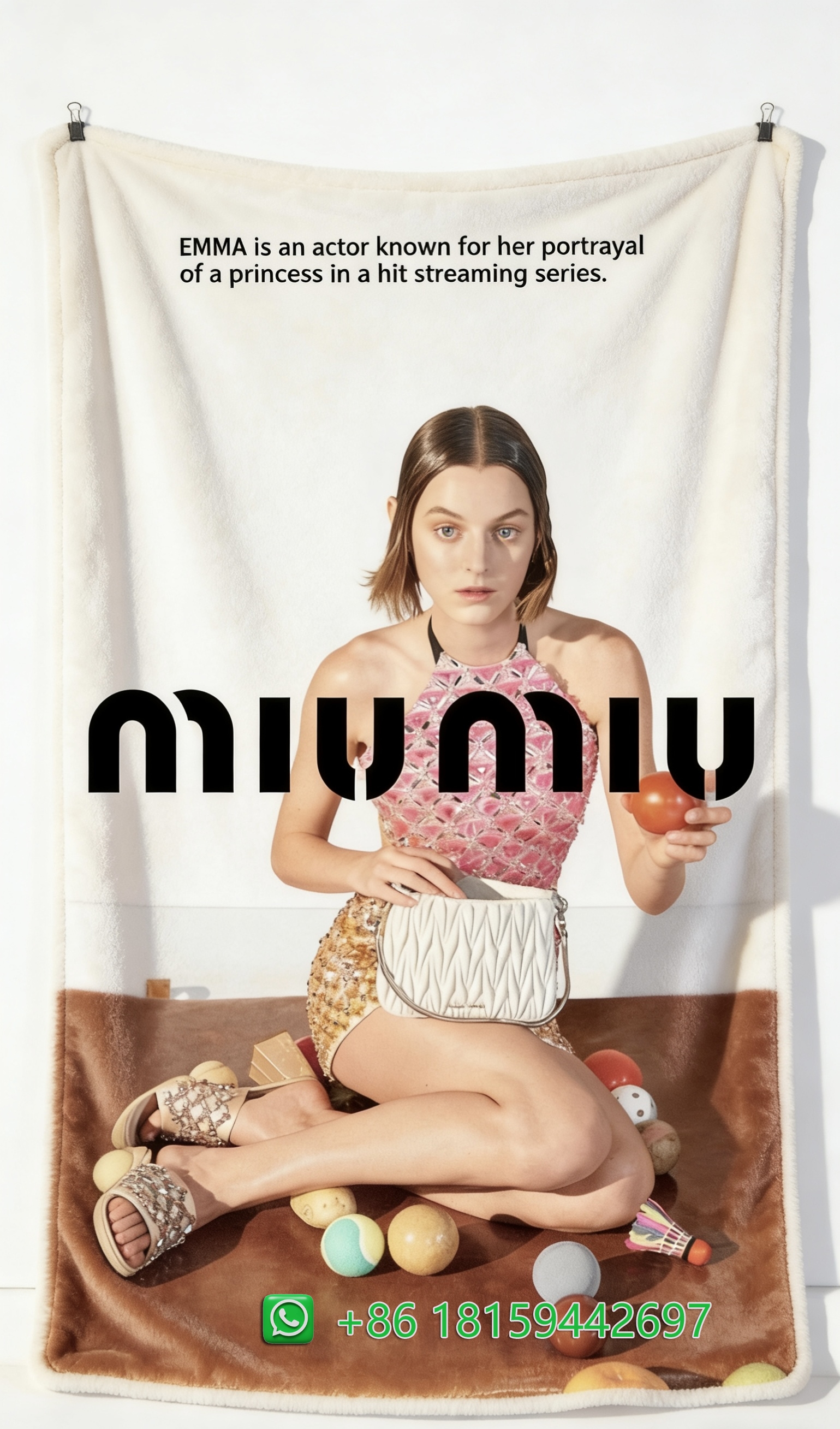 Miumiu Throw Blankets